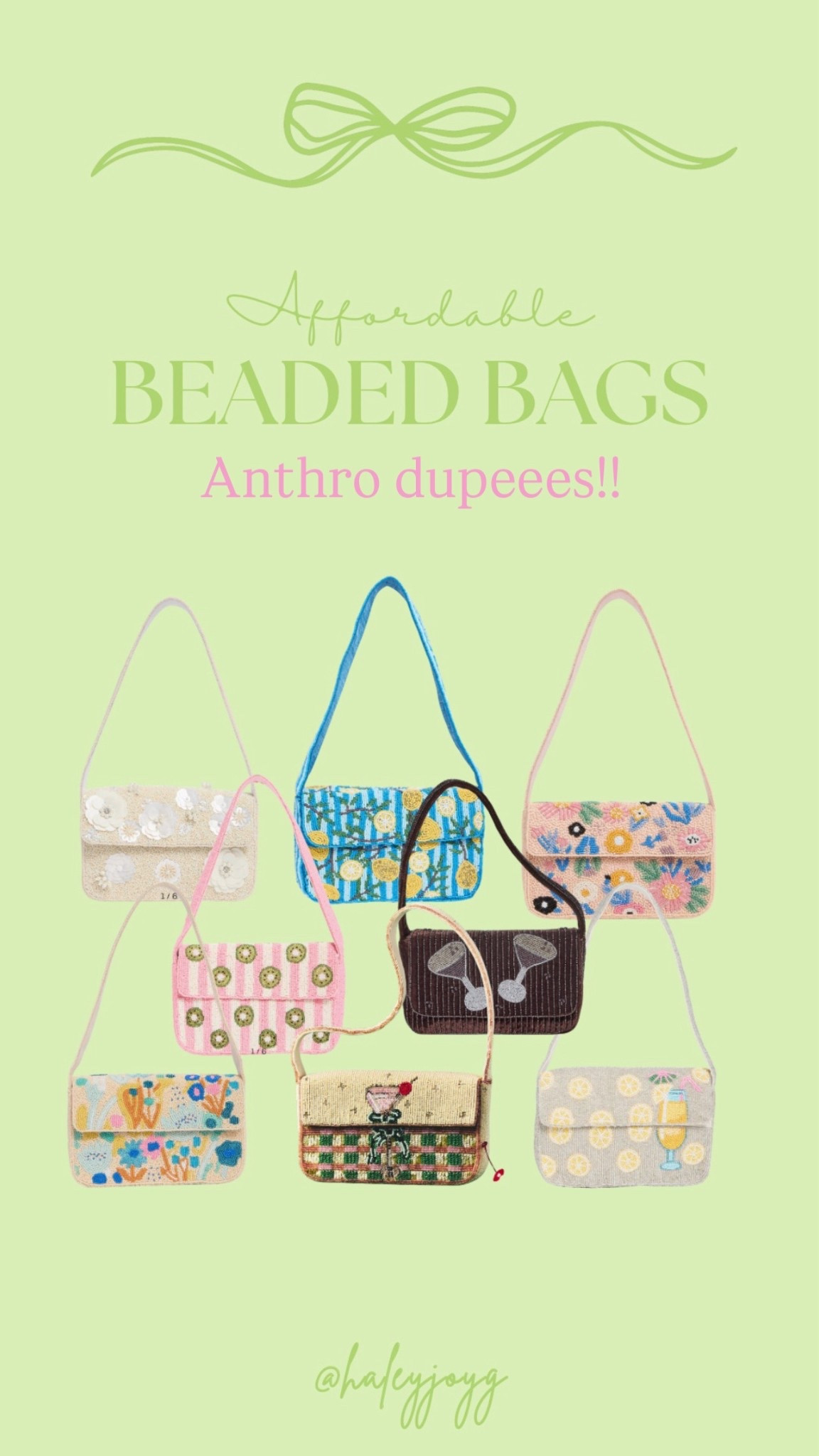 These are all so adorable & such good prices!! #beadedbag #accessories #beadedpurse #anthrodupe

#LTKSaleAlert #LTKFindsUnder50 #LTKFindsUnder100