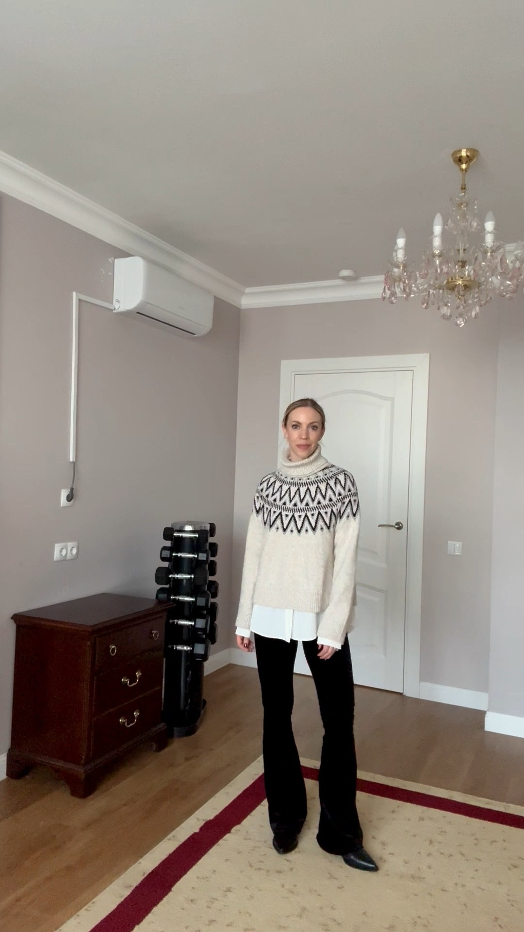 Holiday work wear, fair isle sweater, velvet flare leggings, velvet pants holiday outfit 

#LTKFindsUnder100 #LTKHoliday #LTKWorkwear