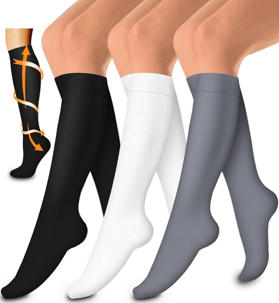 Laite Hebe 3 Pack Medical Compression Sock-Compression Sock for Women and Men-Best for Running,Nu... | Amazon (US)
