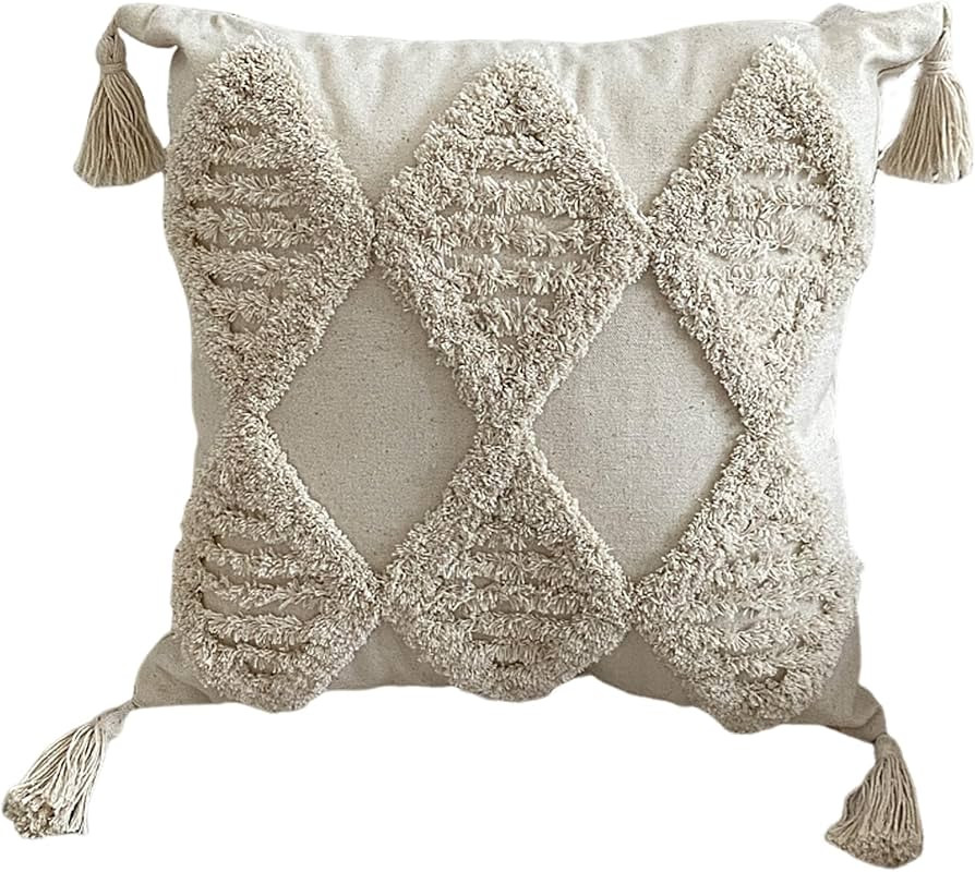 Visually Appealing Pillowcase Braid Design Bohemian Ethnic Tassel Thickened Embroidered Sofa Beds... | Amazon (US)