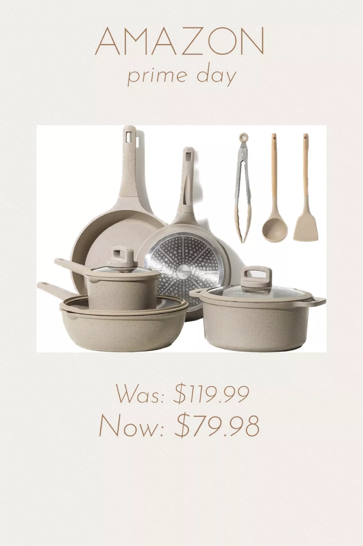  CAROTE 11pcs Pots and Pans Set, Nonstick Cookware Sets