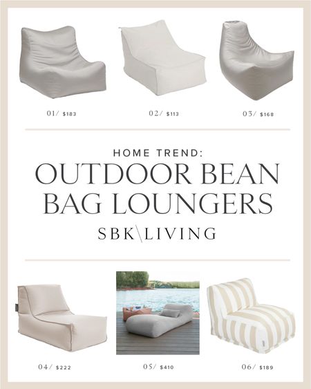 HOME TREND \ outdoor bean bag lounger chairs!🤍

Patio
Deck
Pool
Decor
Amazon
Walmart 

#LTKSeasonal #LTKhome