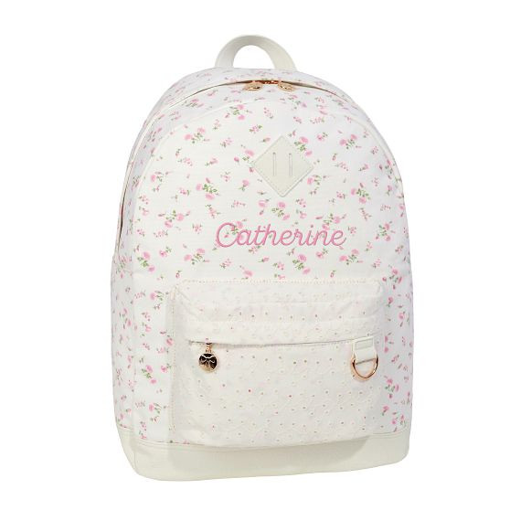 Northfield LoveShackFancy Pink Ditsy Crochet Backpack | Pottery Barn Teen