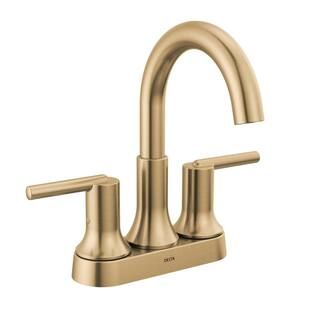 Delta Trinsic 4 in. Centerset Double Handle Bathroom Faucet in Champagne Bronze-2559-CZMPU-DST - ... | The Home Depot