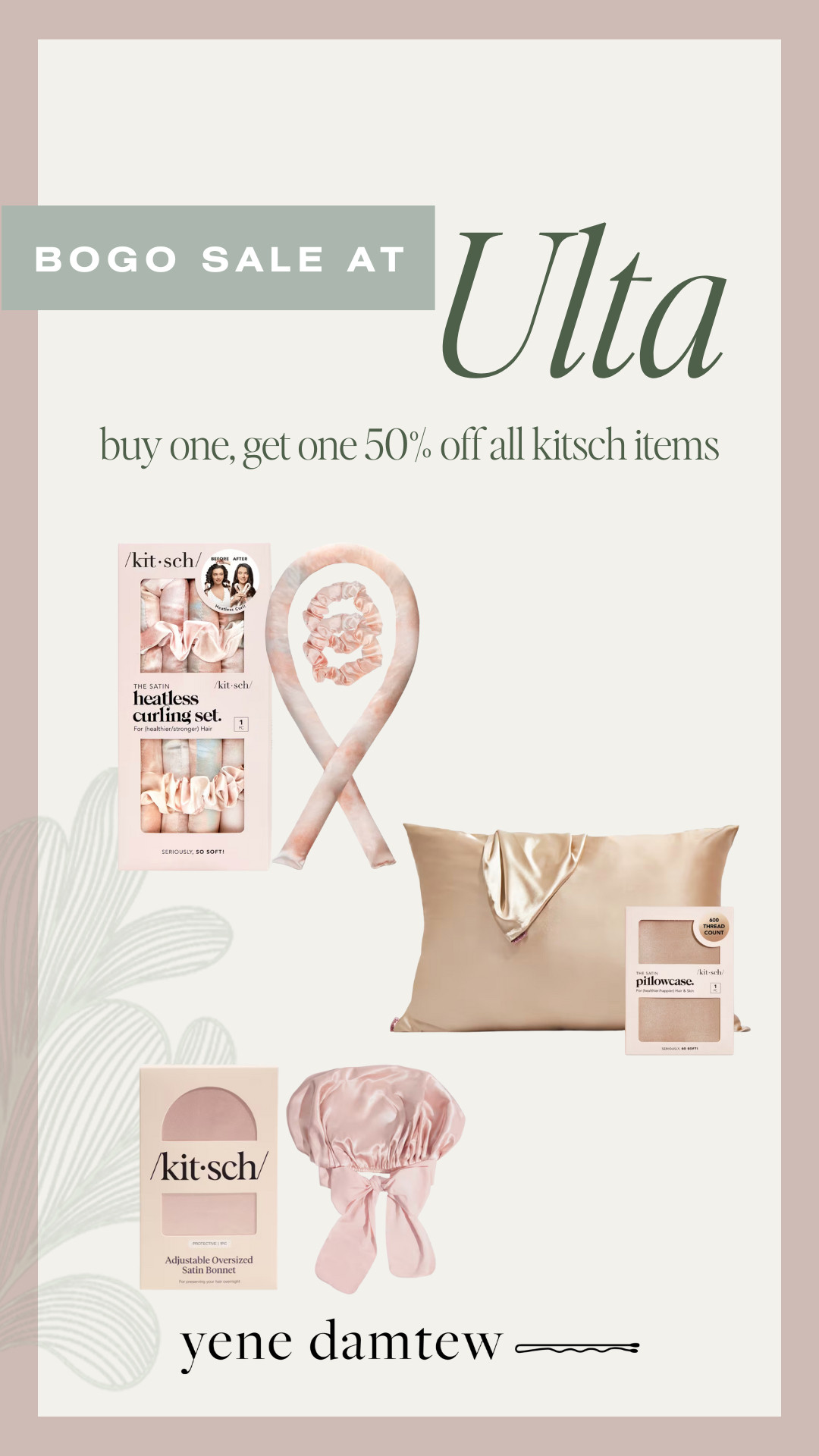 Love the Kitsch brand, especially their heatless curlers, bonnets, and satin pillowcases.  Truly the BEST quality for healthy hair maintenance at home 

 #LTKBeauty