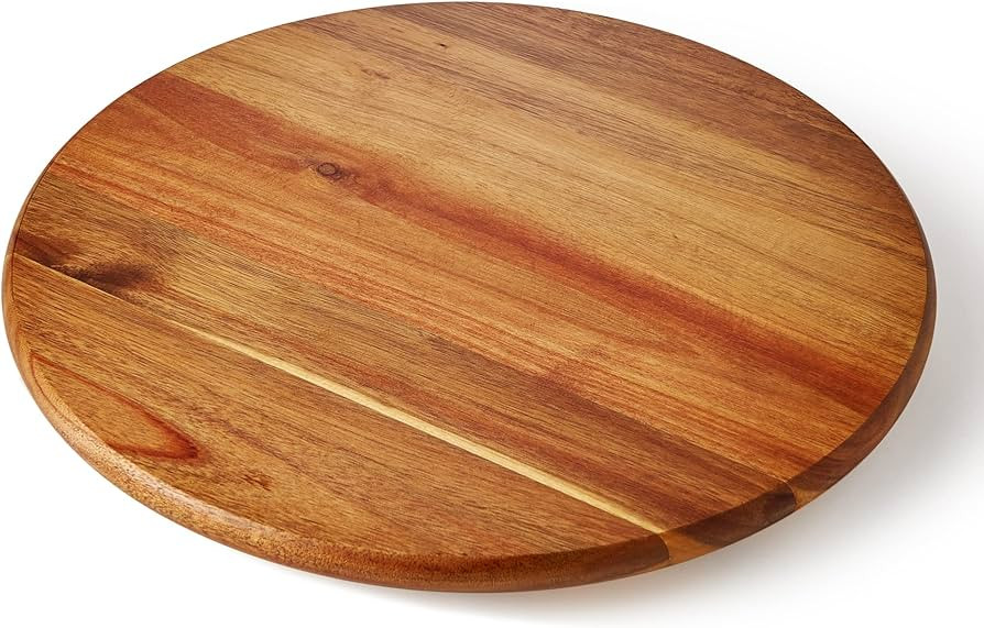 ORIDOM Acacia Wood Lazy Susan, Wood Turntable Tray Cabinet Organizer,14" | Amazon (US)