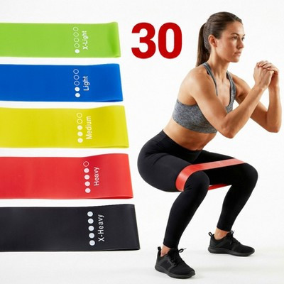 Resistance Bands Set 30 Pack, TPE Exercise Bands for Strength Training, Stretching, Yoga, Pilates, Home Gym | Target