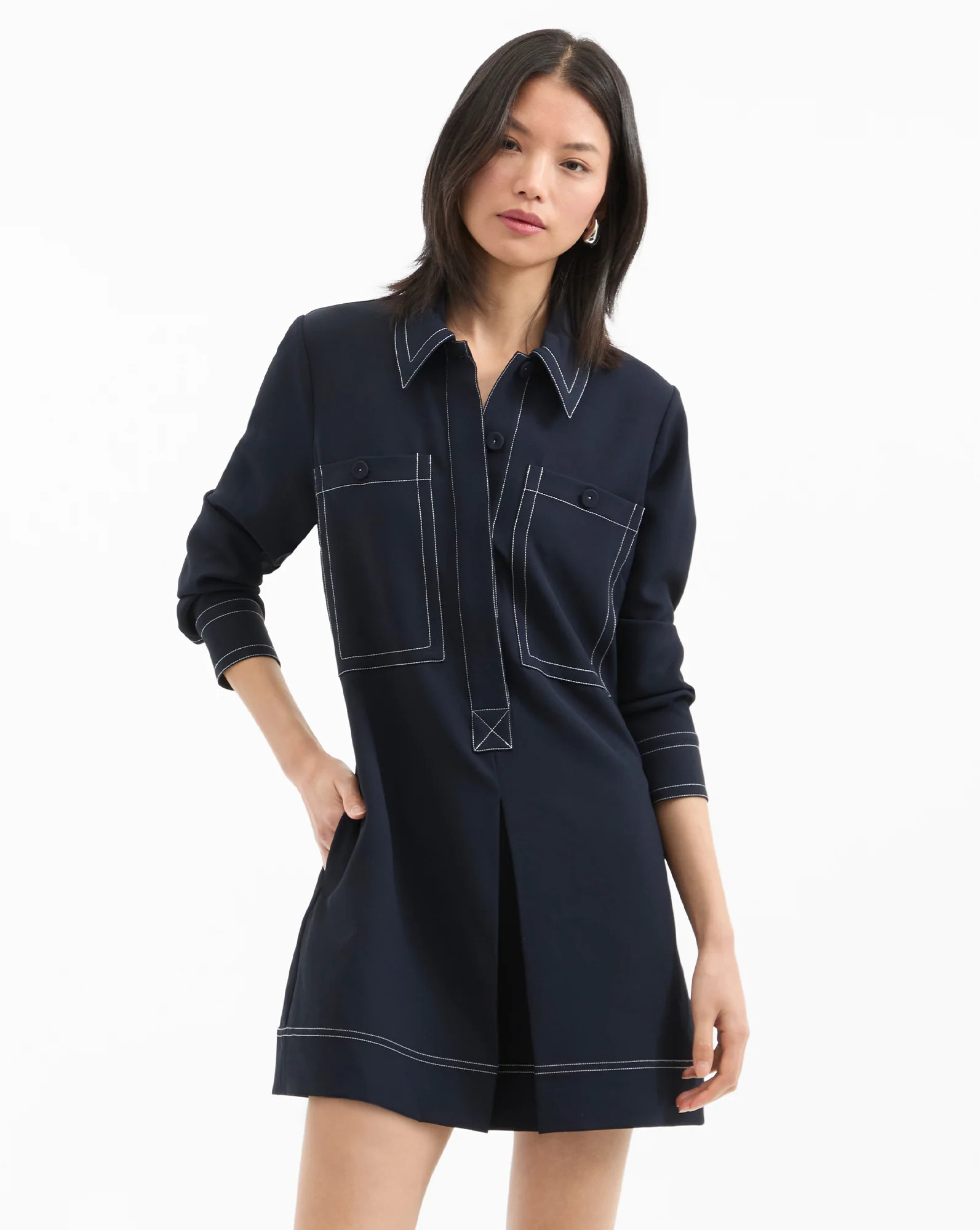 Veronica Beard Pryce Mini Dress Navy | Veronica Beard
