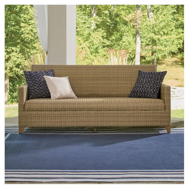 Hyde Park Wicker Sofa | Grandin Road | Grandin Road