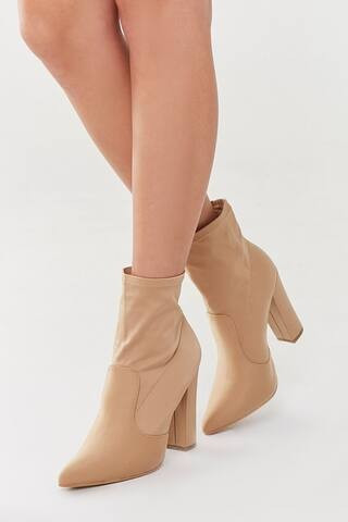 Block Heel Sock Booties | Forever 21 (US)