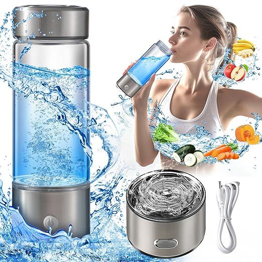 Hydrogen Water Bottle, Hydrogen Water Bottle Generator with SPE PEM Technology Water Ionizer,Port... | Amazon (US)