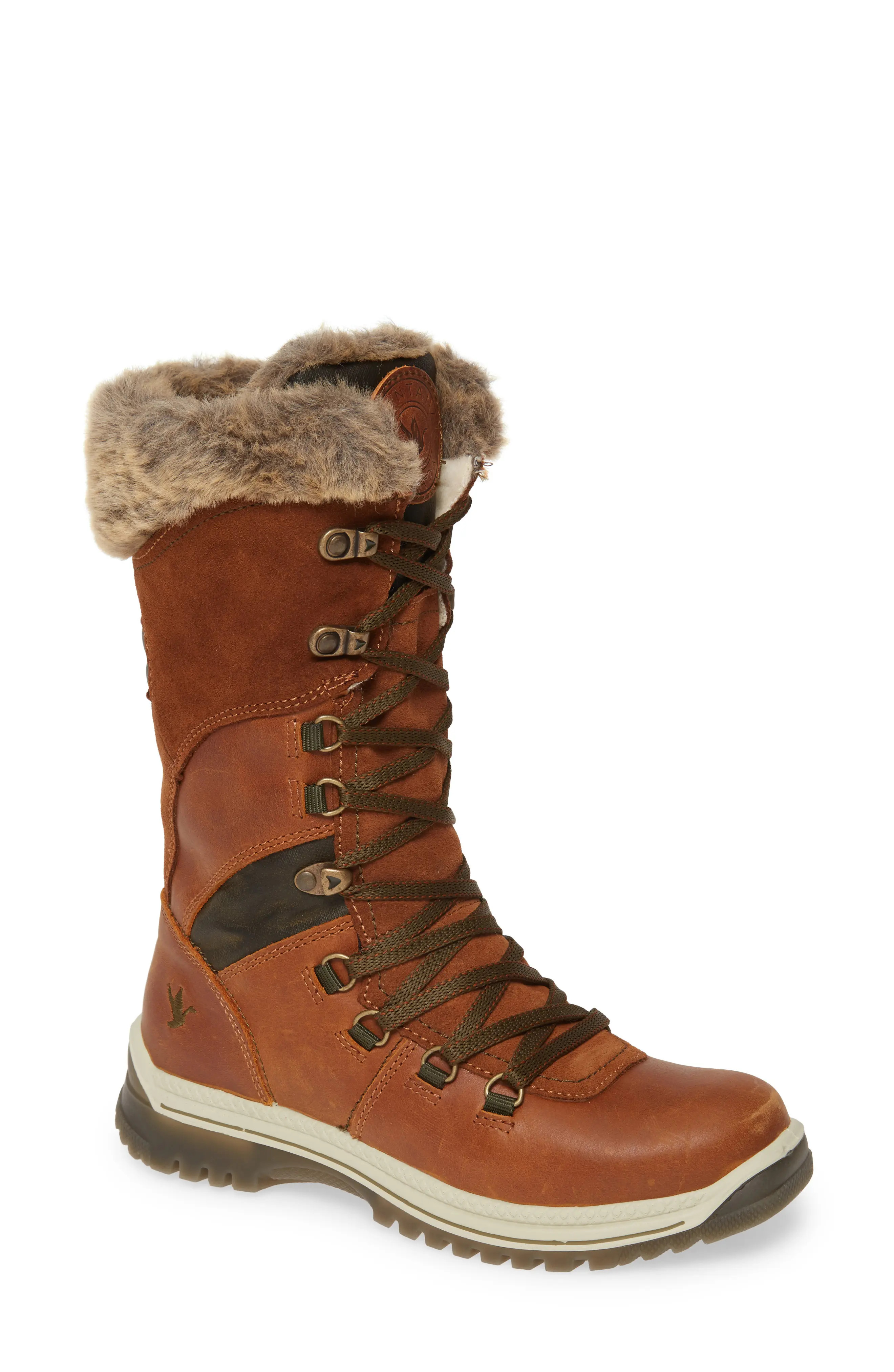 Women's Santana Canada Marinda Waterproof Faux Fur Boot, Size 10 M - Brown | Nordstrom