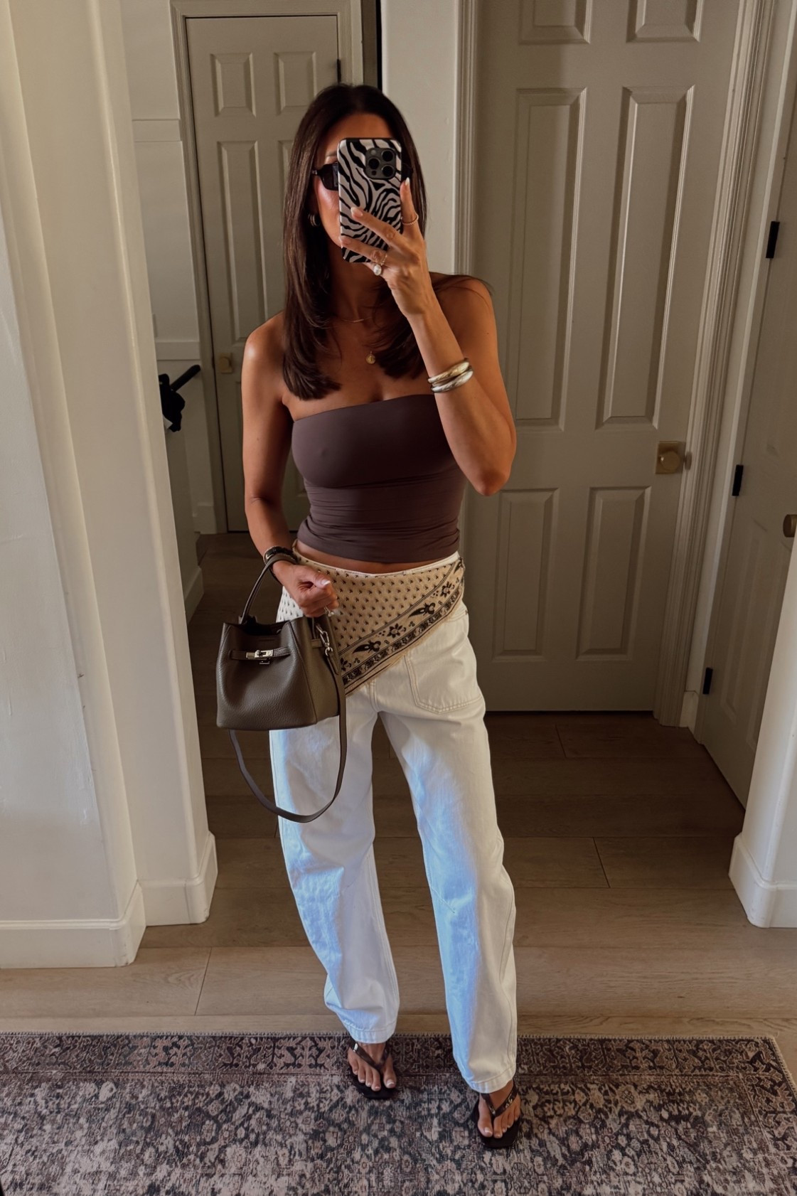 What I wore to my birthday brunch . Wearing a tall in the jeans. These tube tops feel just like Skims but half the price on Amazon! They are buttery soft and have a grip liner so it doesn’t slip! Wearing a small.

#LTKootd #LTKTall