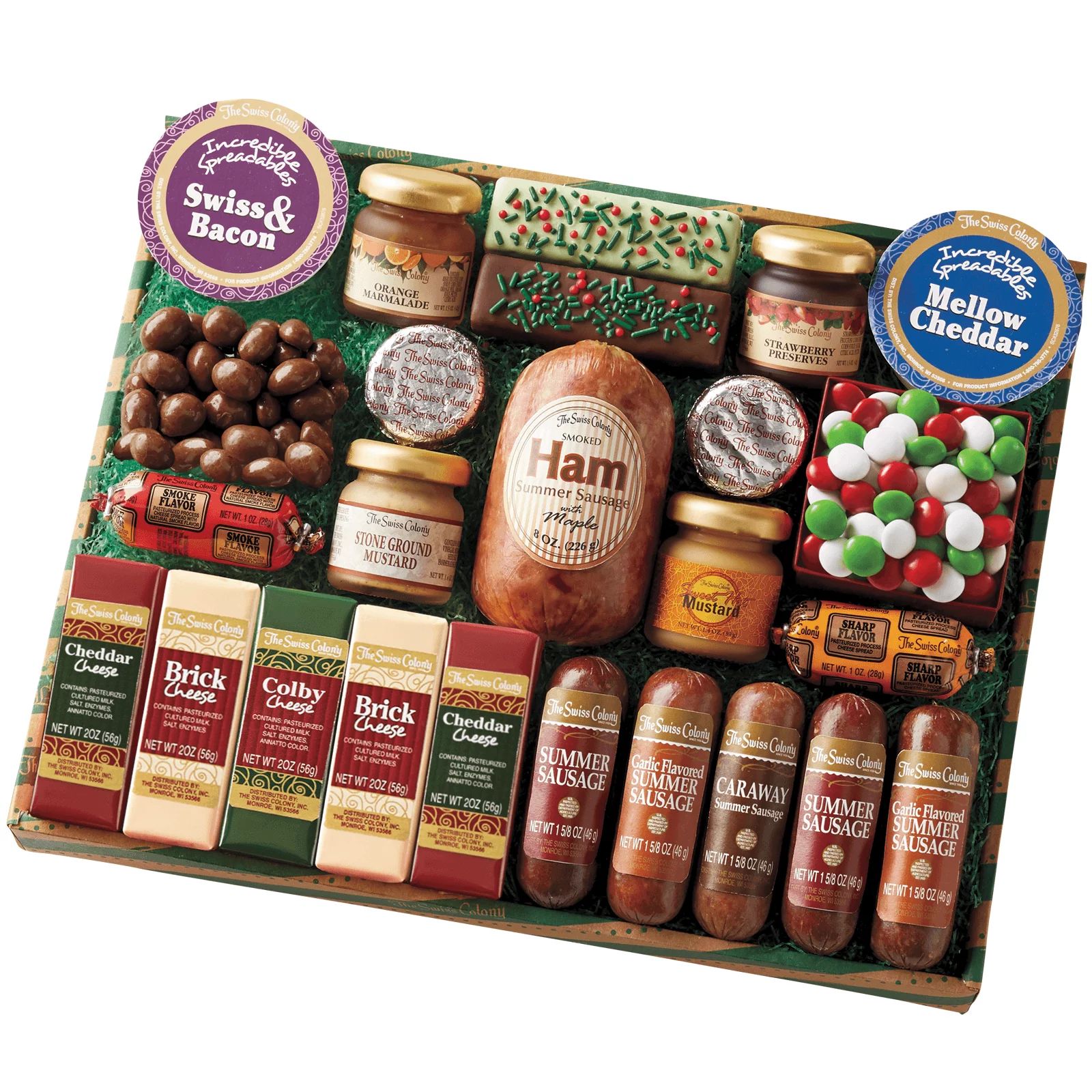 The Swiss Colony 25 Holiday Favorites - Assorted Chocolates, Sausage Meats, Cheese Blocks, and Sp... | Walmart (US)