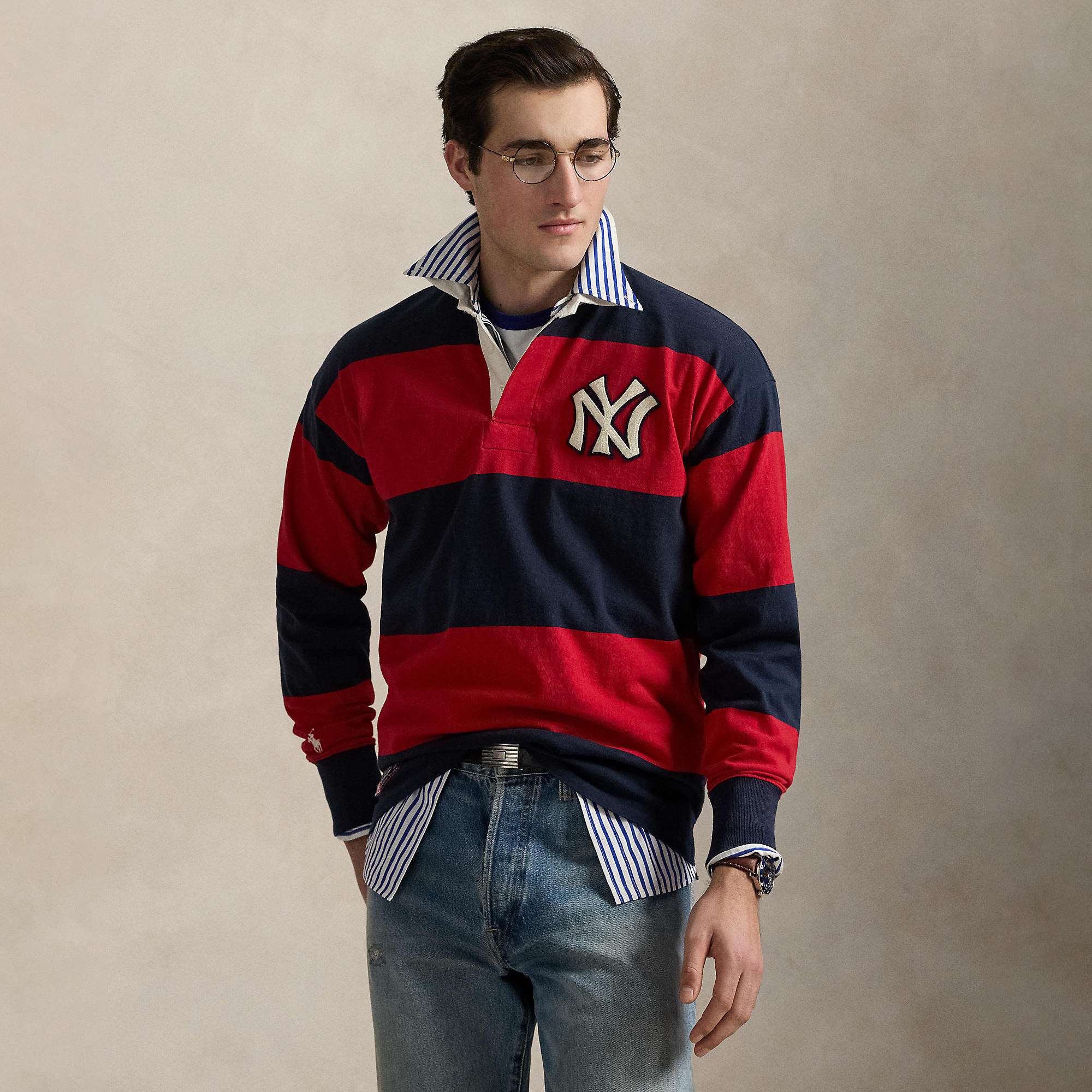 Polo Ralph Lauren Navy/Red Yankees Rugby Shirt | Fanatics