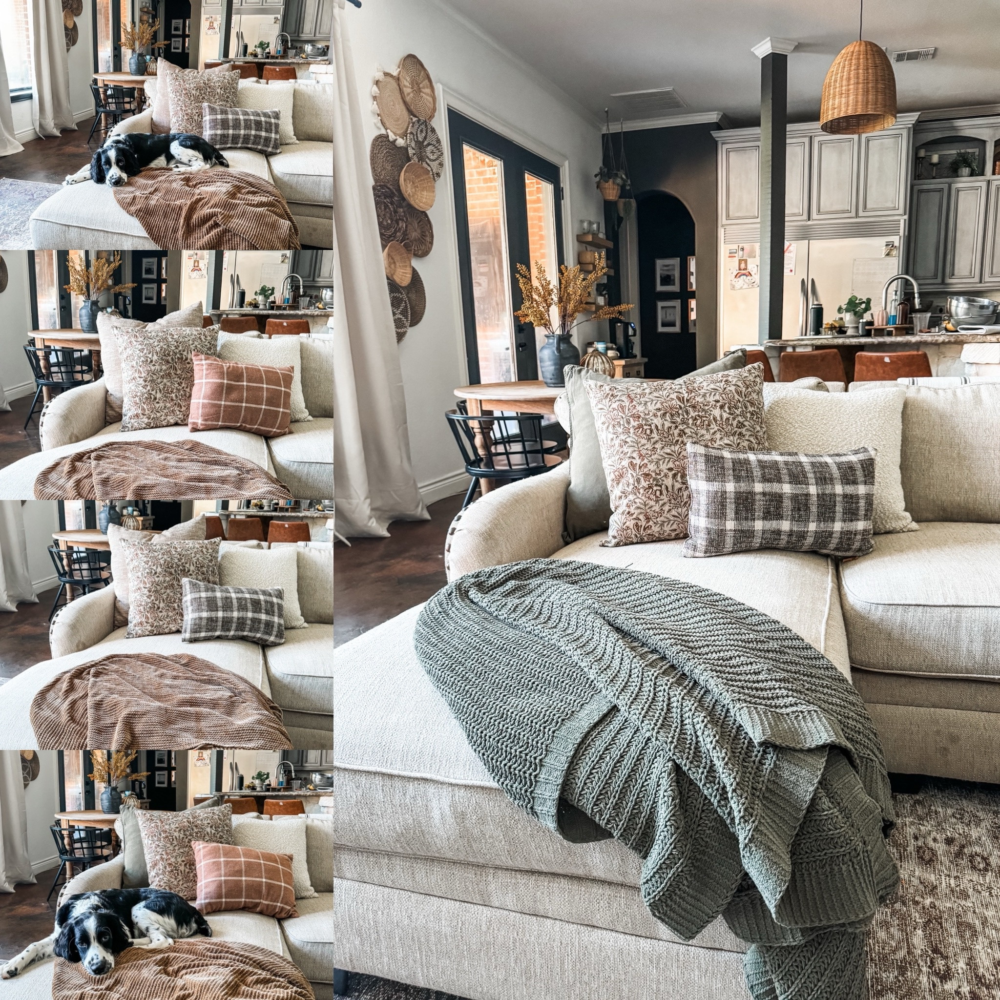 Fall couch inspo and some of my favorite pillows and blankets  🍁