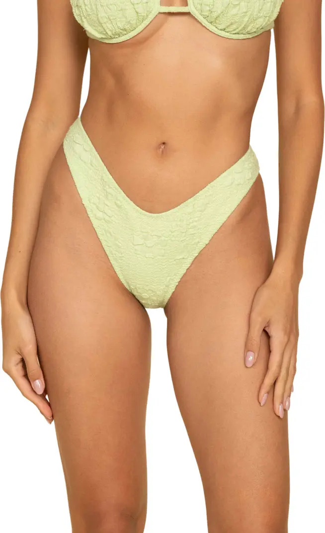 Added Coverage Lulu Jacquard Bikini Bottoms | Nordstrom