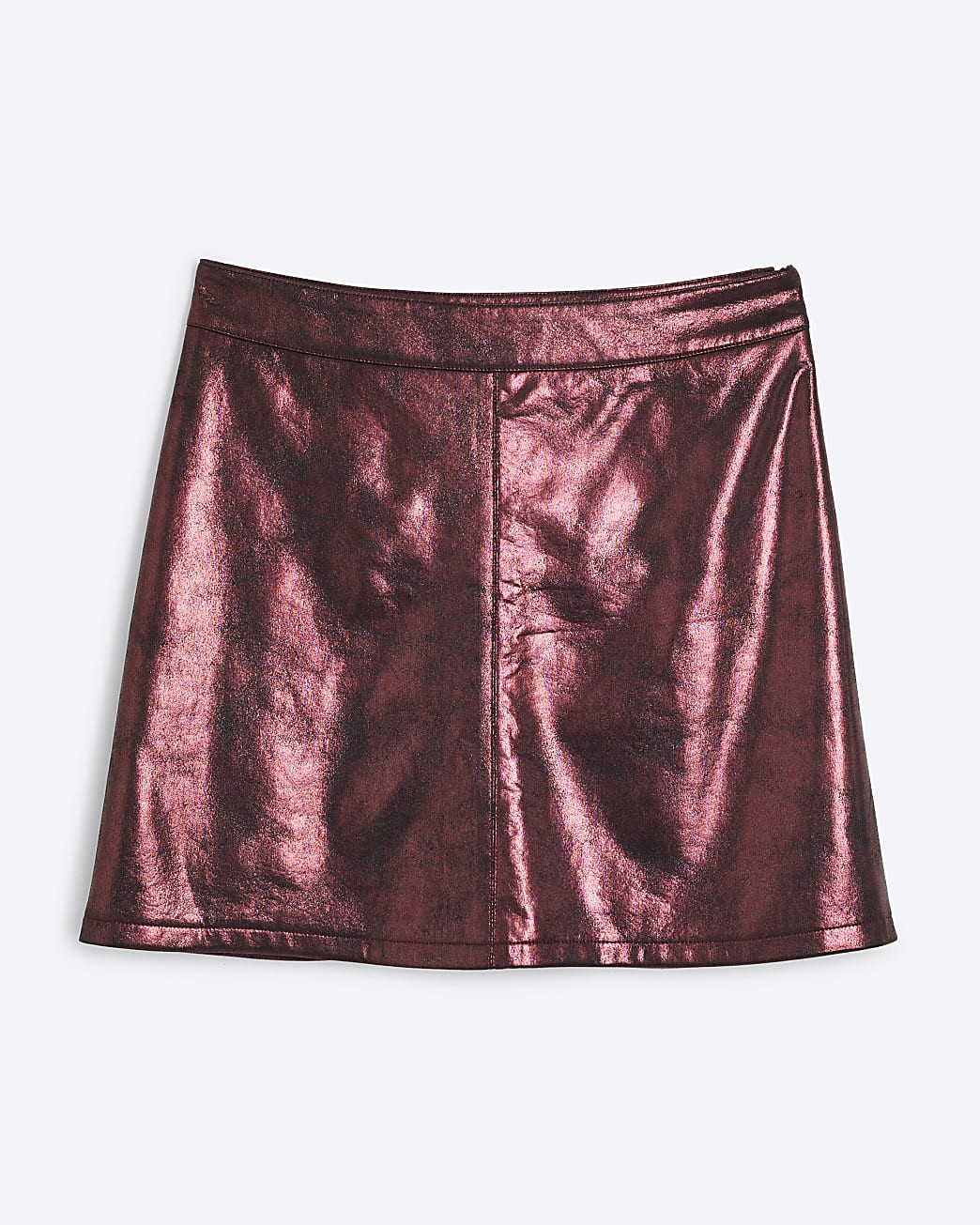 Red Metallic Mini Skirt | River Island (UK & IE)