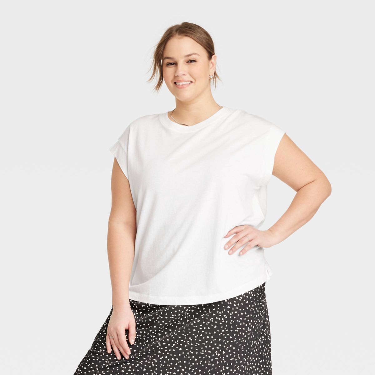 Women's Short Sleeve Extended Shoulder T-Shirt - A New Day™ | Target