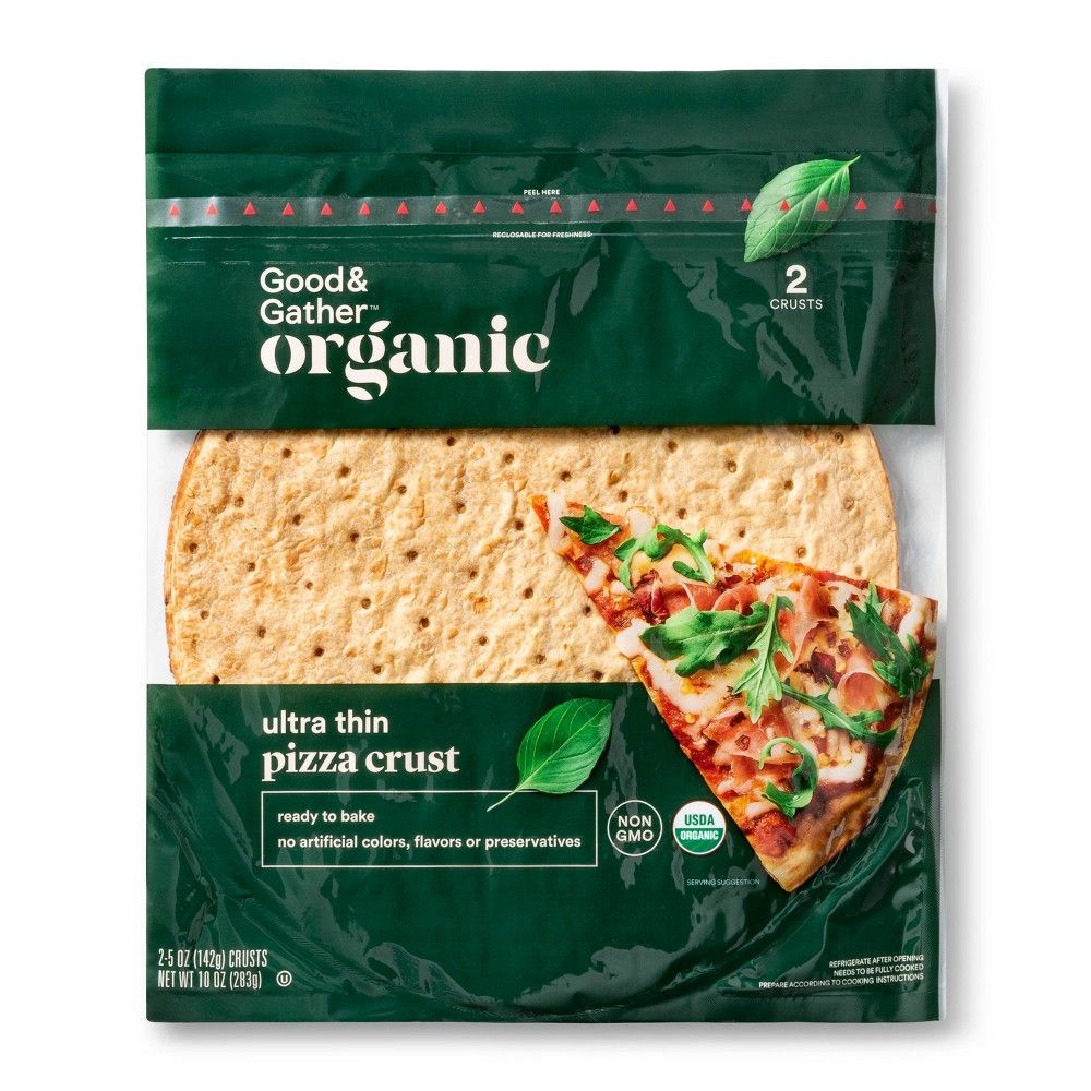 Organic Ultra Thin Pizza Crust - 10oz/2pk - Good & Gather | Target