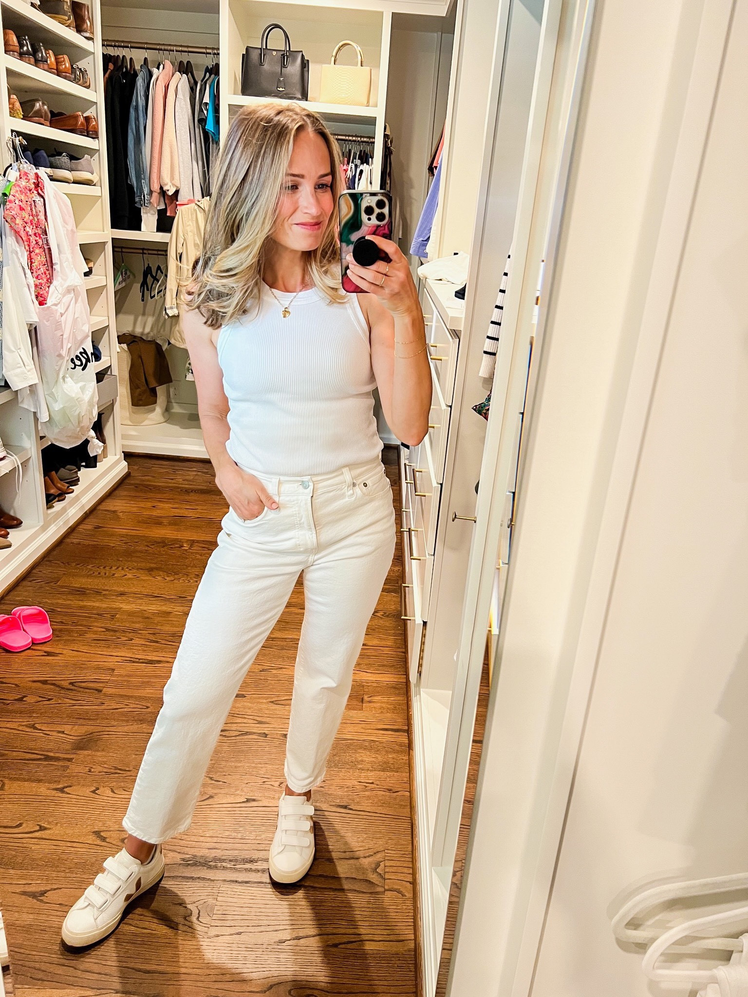 My favorite straight leg white jeans are on sale for 30% off this weekend! I wear a size 25 petite and I’m 5’1”.

#LTKFind#LTKsalealert#LTKSeasonal