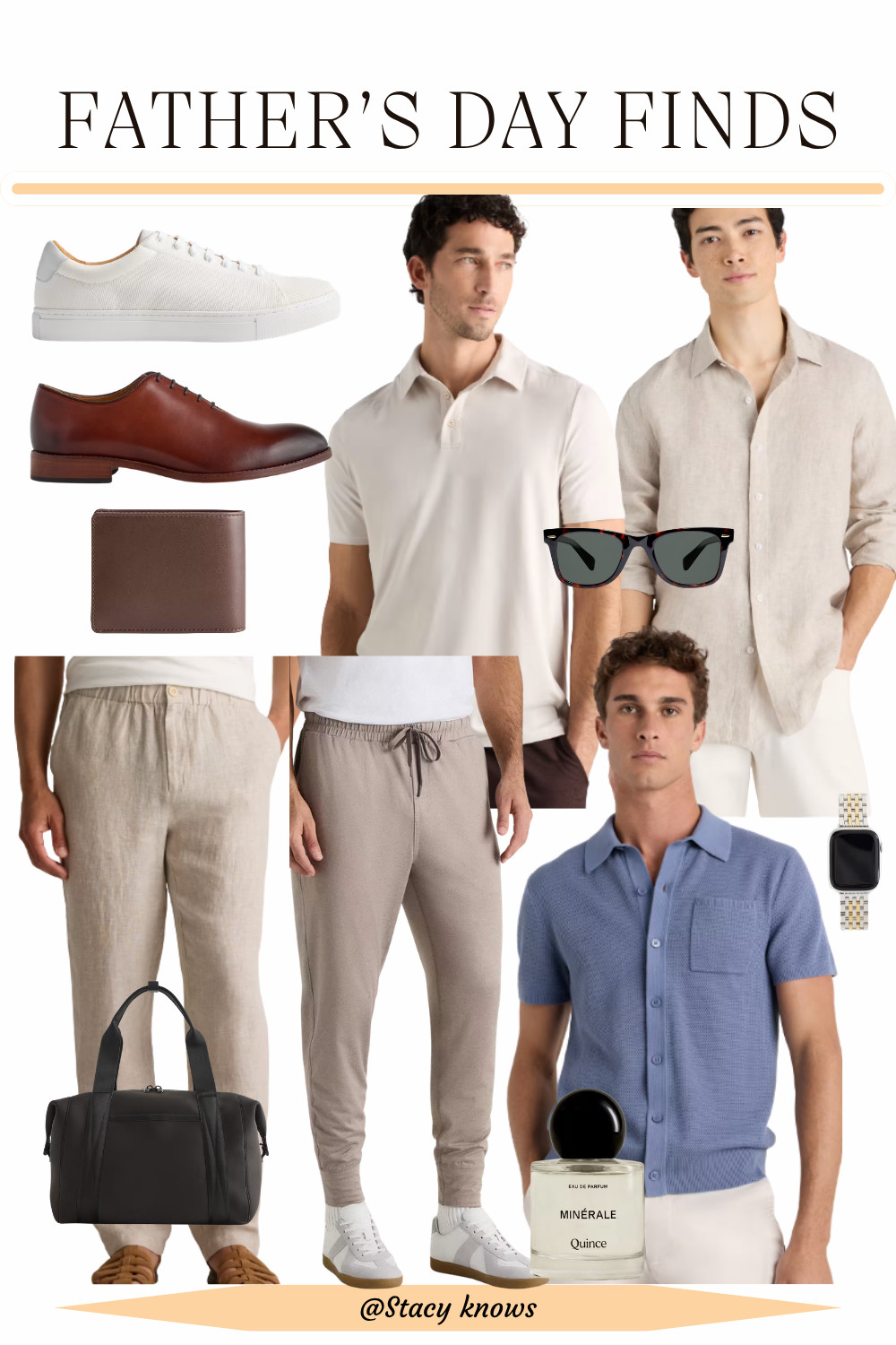 Give him the upgrade he deserves this Father's Day. This curated lineup features ultra-comfortable pants and shirts, sleek footwear, and the two ultimate finishing touches: a captivating luxury fragrance and a unique violet & watch that stands out in the best way possible.
#LTKunder200 #FathersDayGiftIdeas #MensStyleGuide #LuxuryGiftsForHim #MensFragrance #StyleForMen #DadStyle #LuxuryLifestyle 

 #LTKootd #LTKWorkwear #LTKMens