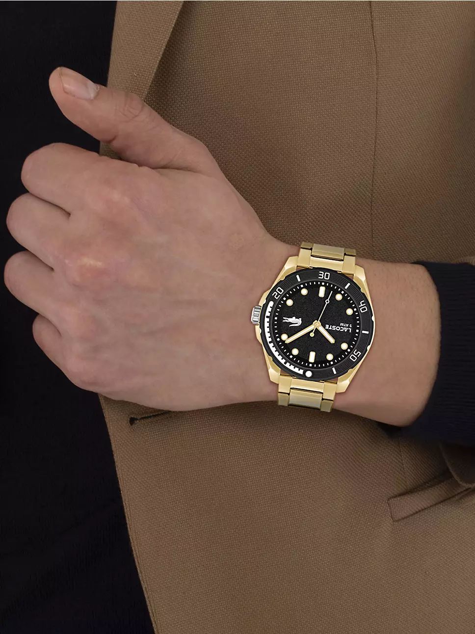 Finn Goldtone Stainless Steel Bracelet Watch/44MM | Saks Fifth Avenue