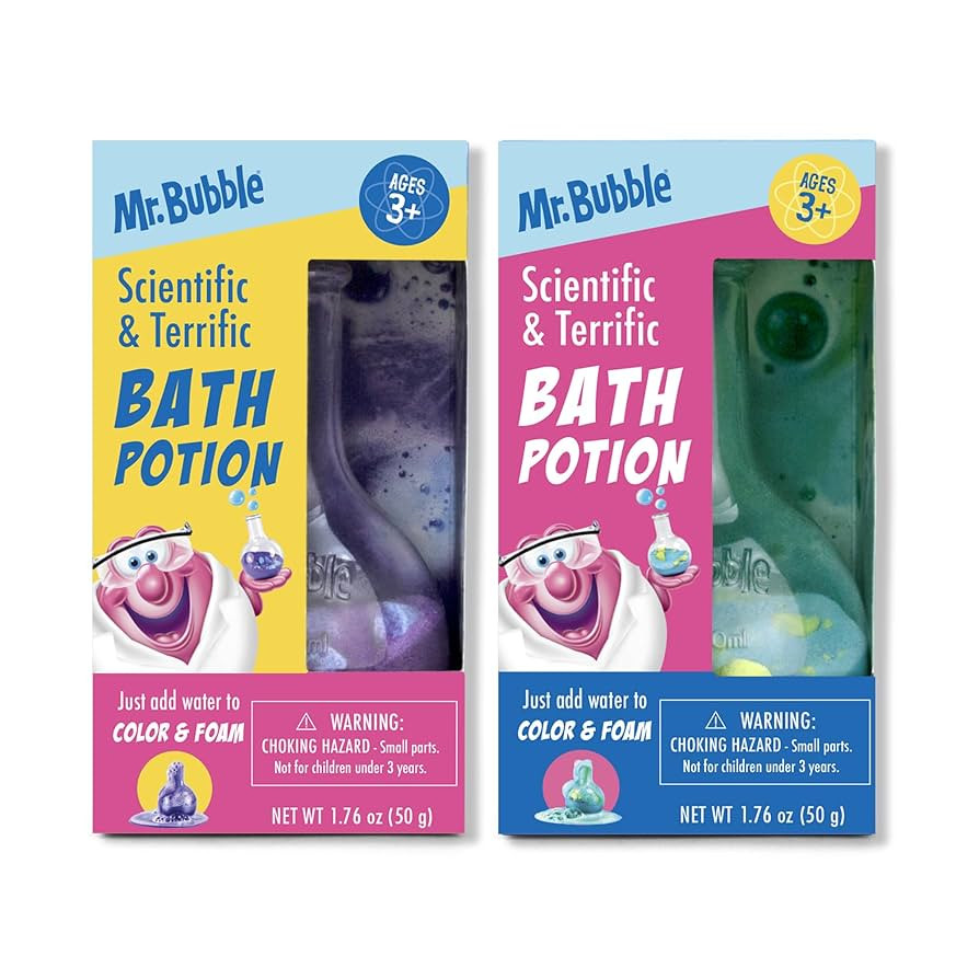 Mr. Bubble The Original Kids Bath Bomb Potions, Colorful Fizzy Fun, Cool Foam and Bubble Science ... | Amazon (US)