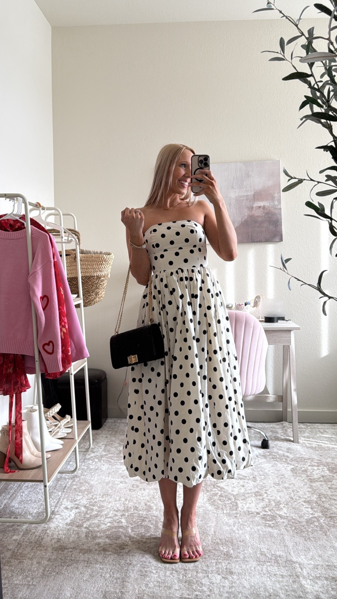 Lulus Spring outfits under $80 🌼 

Strapless polka dot dress - size XS

Spring outfit, spring outfits 2026, casual Spring outfit, polka dot outfit, strapless midi dress

#LTKgrwm #LTKSeasonal #LTKootd