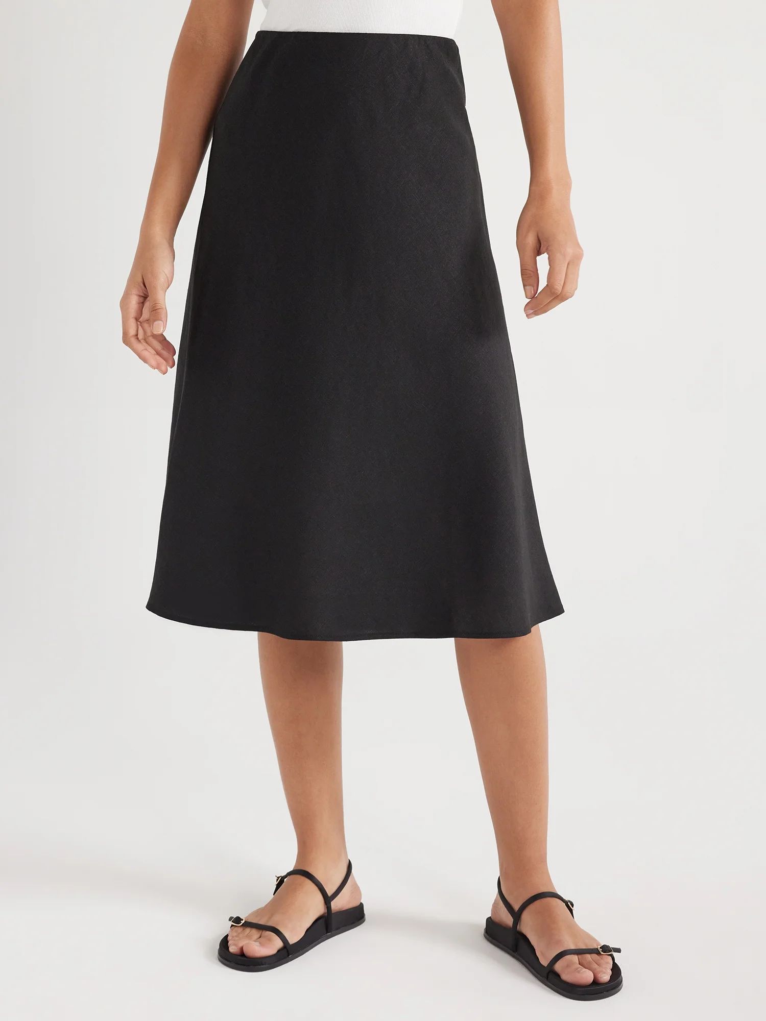 Free Assembly Women’s Bias Slip Midi Skirt, Sizes XS-XXL | Walmart (US)