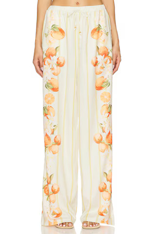 La Porte Esme Drawstring Pant in Placement Italian Oranges from Revolve.com | Revolve Clothing (Global)
