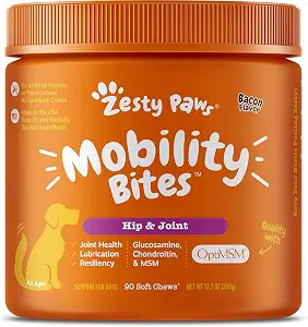 Zesty Paws Glucosamine for Dogs - Hip & Joint Health Soft Chews with Chondroitin & MSM - Function... | Amazon (US)
