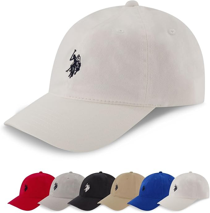 U.S. Polo Assn. Baseball Cap, 100% Cotton Adjustable Dad Hat with Small Pony Logo | Amazon (US)