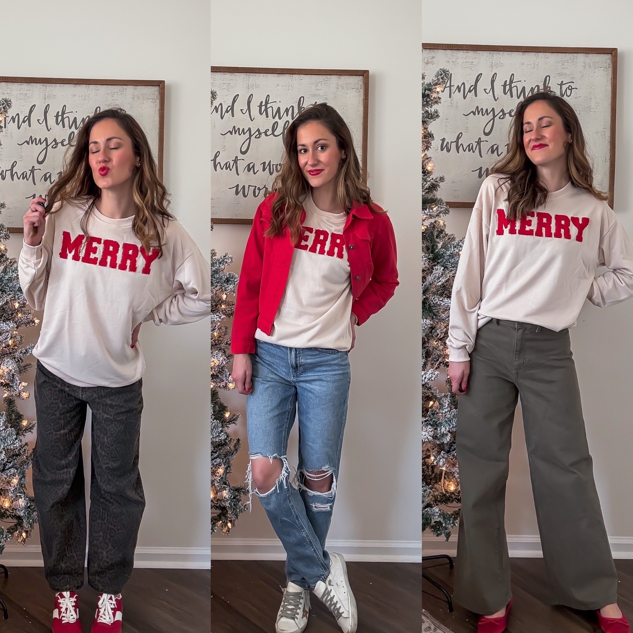 Holiday party outfit ideas with MERRY sweatshirt from Amazon 

#LTKHoliday #LTKFindsUnder50