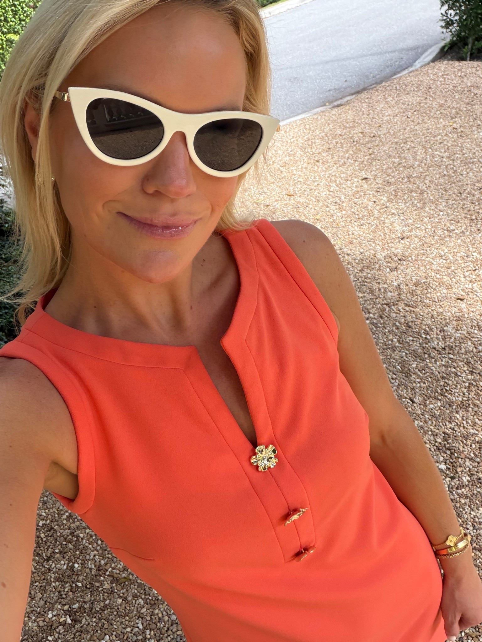 This dress is a good anazon find under $200 i had to hem / alter the length but it’s lightweight and easy to wear. Coral mini dress paired with white cat eye sunglasses from Le specs

#LTKSwim #LTKootd #LTKgrwm