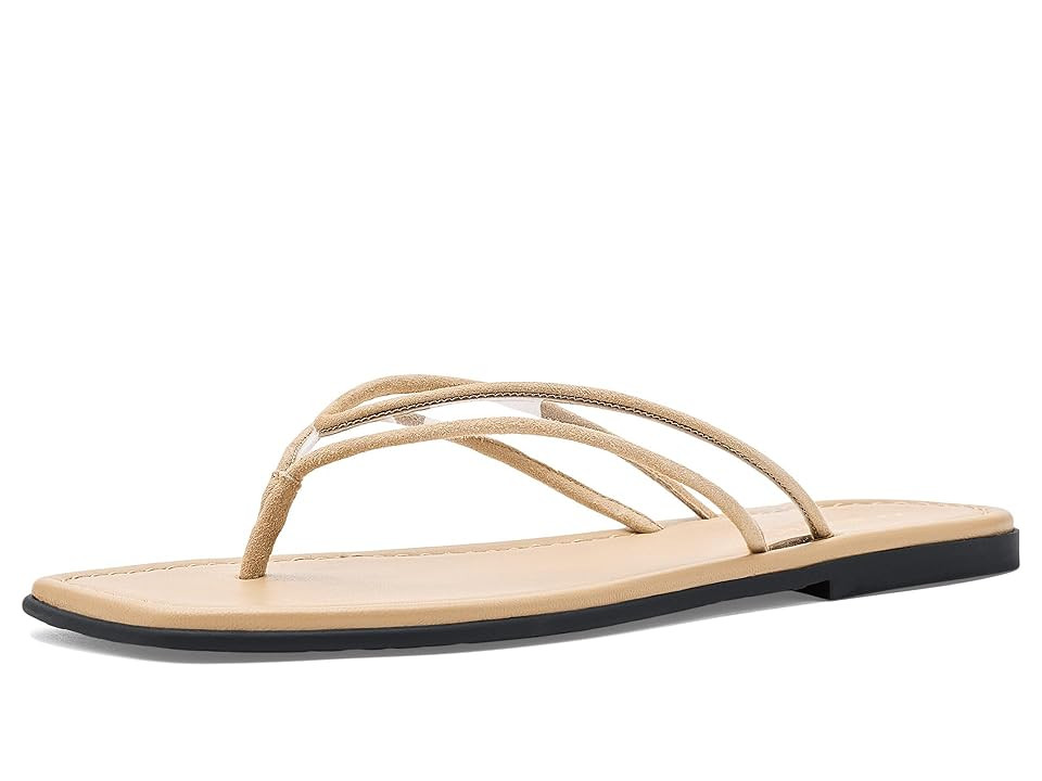Veronica Beard Clea Piping Thong Sandals Women's Sandals Clear/Sand : 10 M, Leather | Zappos