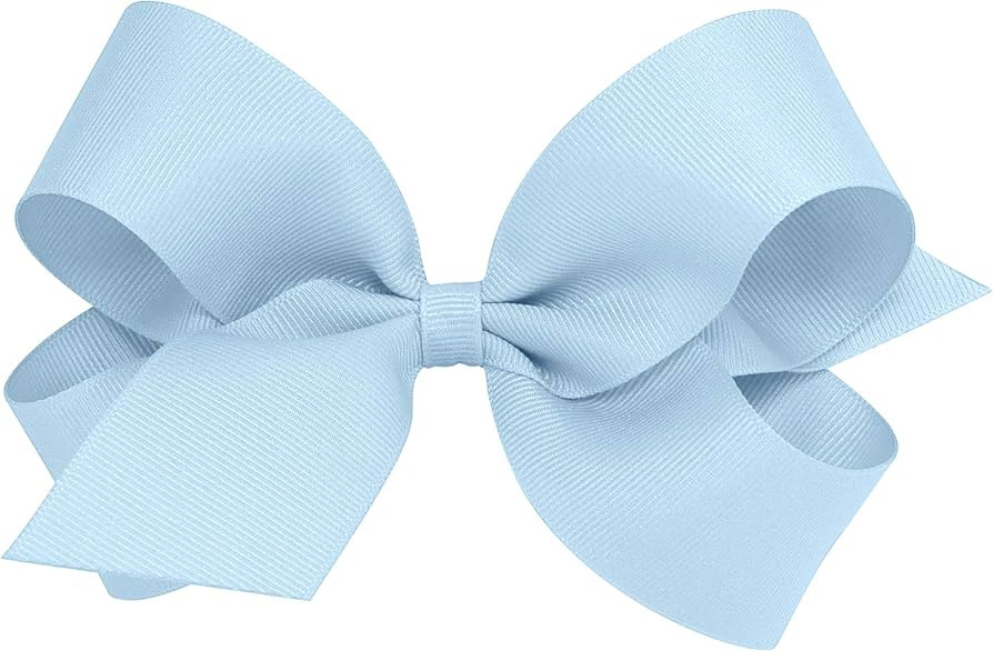 Wee Ones Girls' Plain Wrap Classic Grosgrain Hair Bows on a WeeStay No-Slip Hair Clip, Handmade, ... | Amazon (US)