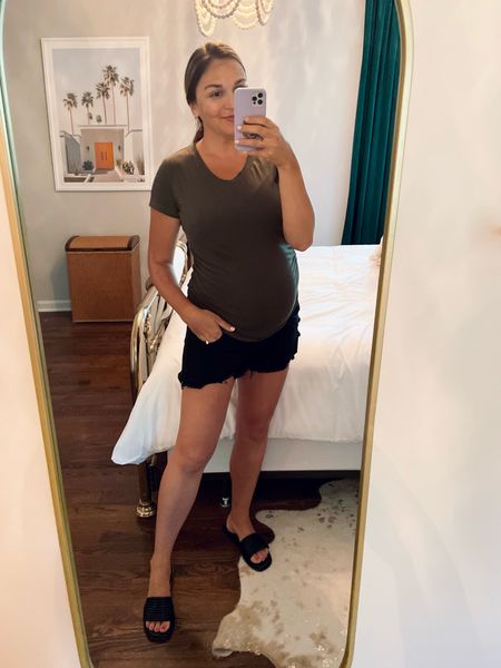 Maternity jean shorts— these fit like a dream! Under $30 and comes in so many different washes. So comfortable —even if you’re not pregnant, grab some 😂 I went with my usual size Large

Amazon find, baby bump, bump friendly, black jean shorts, black denim shorts, bump style, pregnant

#LTKstyletip #LTKbump #LTKunder50