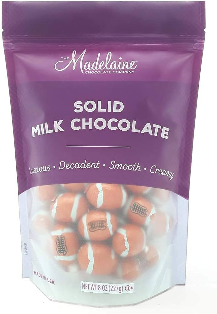Madelaine Premium Milk Chocolate Footballs - Party Favor Candy - Football Coach Gift - Wrapped In... | Amazon (US)