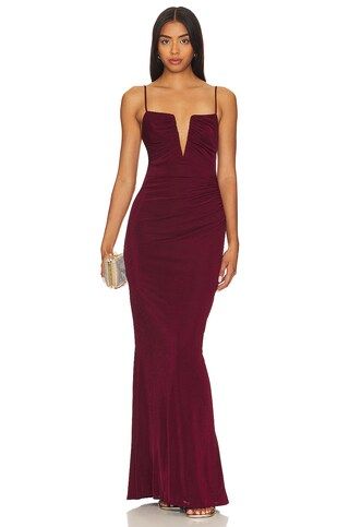 Katie May Erykah Gown in Sangria from Revolve.com | Revolve Clothing (Global)