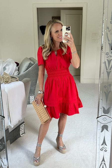 The perfect red dress for summer! Fits true to size under $100
Navy and white espadrille wedges
The perfect dress for Fourth of July

#LTKSeasonal #LTKunder100 #LTKstyletip
