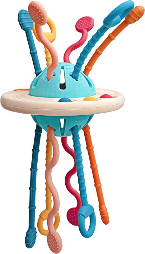 Amazon.com: LiKee Baby Sensory Toys Montessori Pull String Learning Ropes with Simple Bubble &Sli... | Amazon (US)