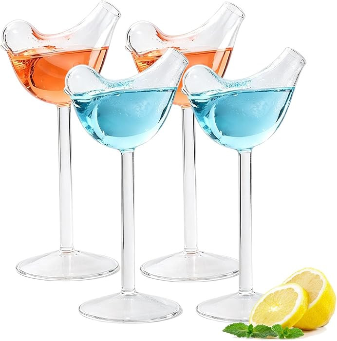 Bird Bam Glasses, 2026 New Bird Cocktail Glass, Unique Creative 5oz/150ml Birds Bam Cheers Glasse... | Amazon (US)