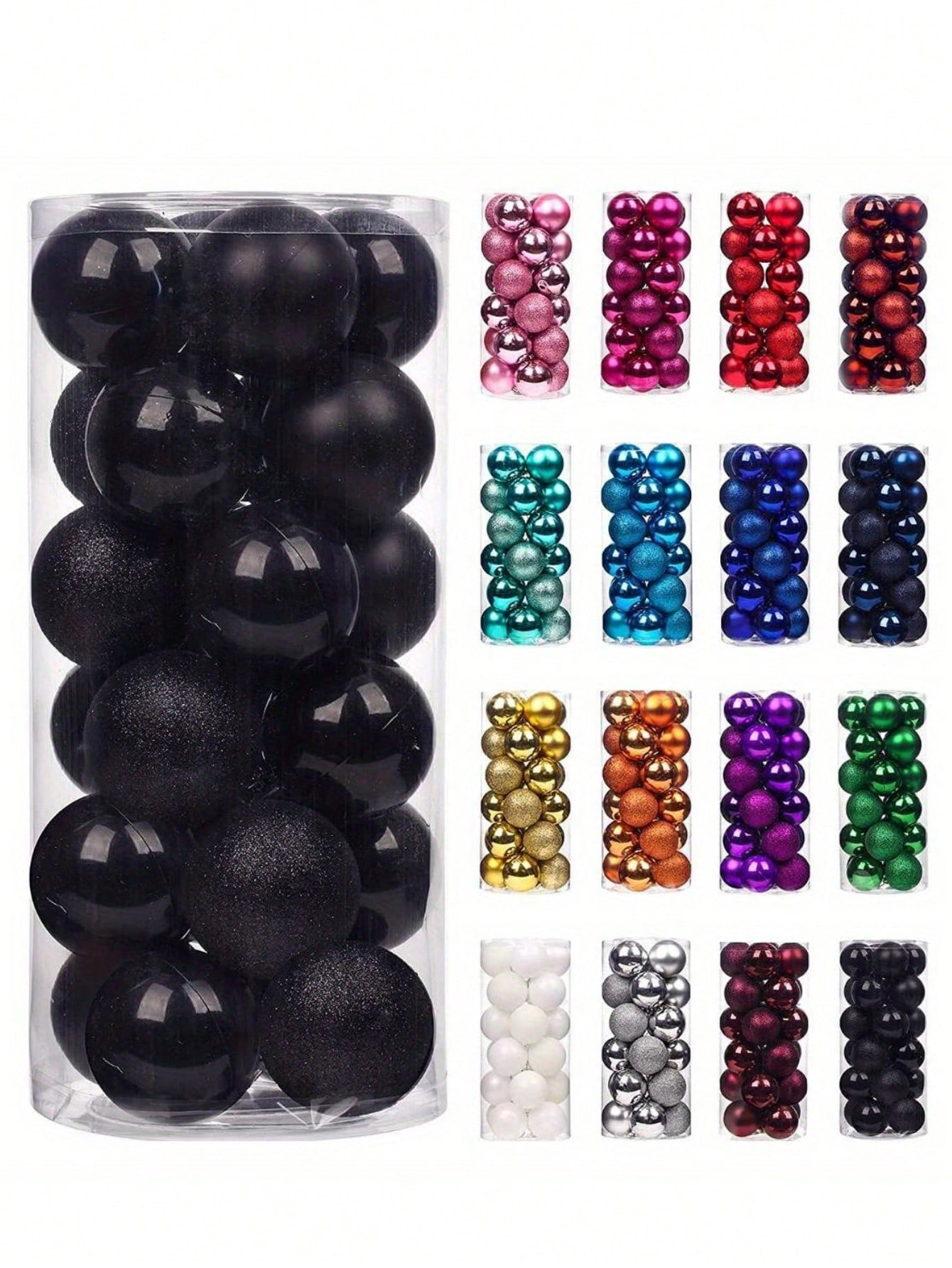 24pcs Festival Party Decoration Hanging Ball For Halloween, Christmas Tree - Shatterproof Balls O... | SHEIN