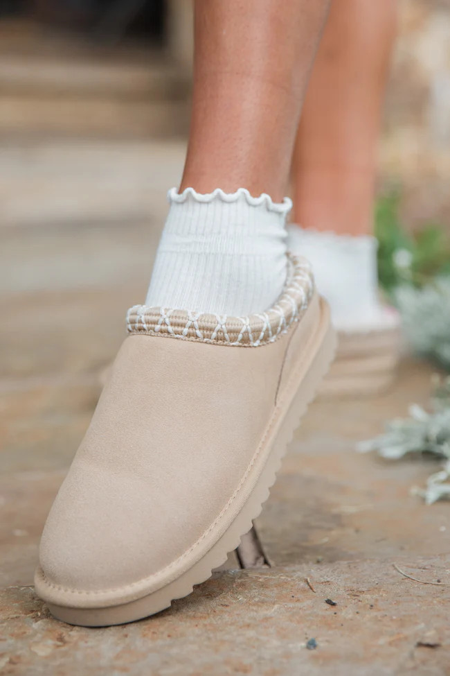 Sydney Light Beige Short Slip-On Bootie DOORBUSTER | Pink Lily