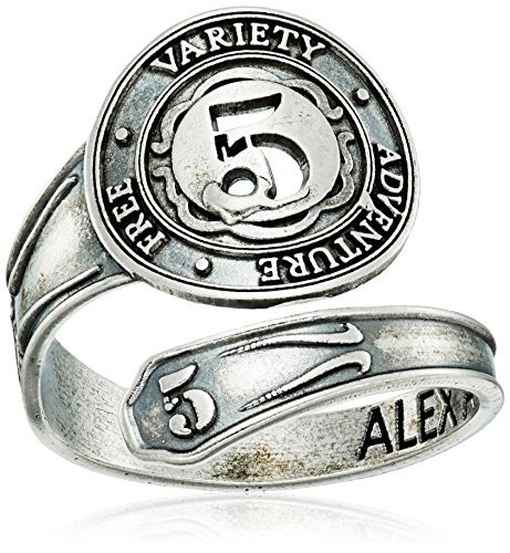 Alex and Ani "Numerology" Number Five, Sterling Silver Spoon Ring, Size 7-9 | Amazon (US)