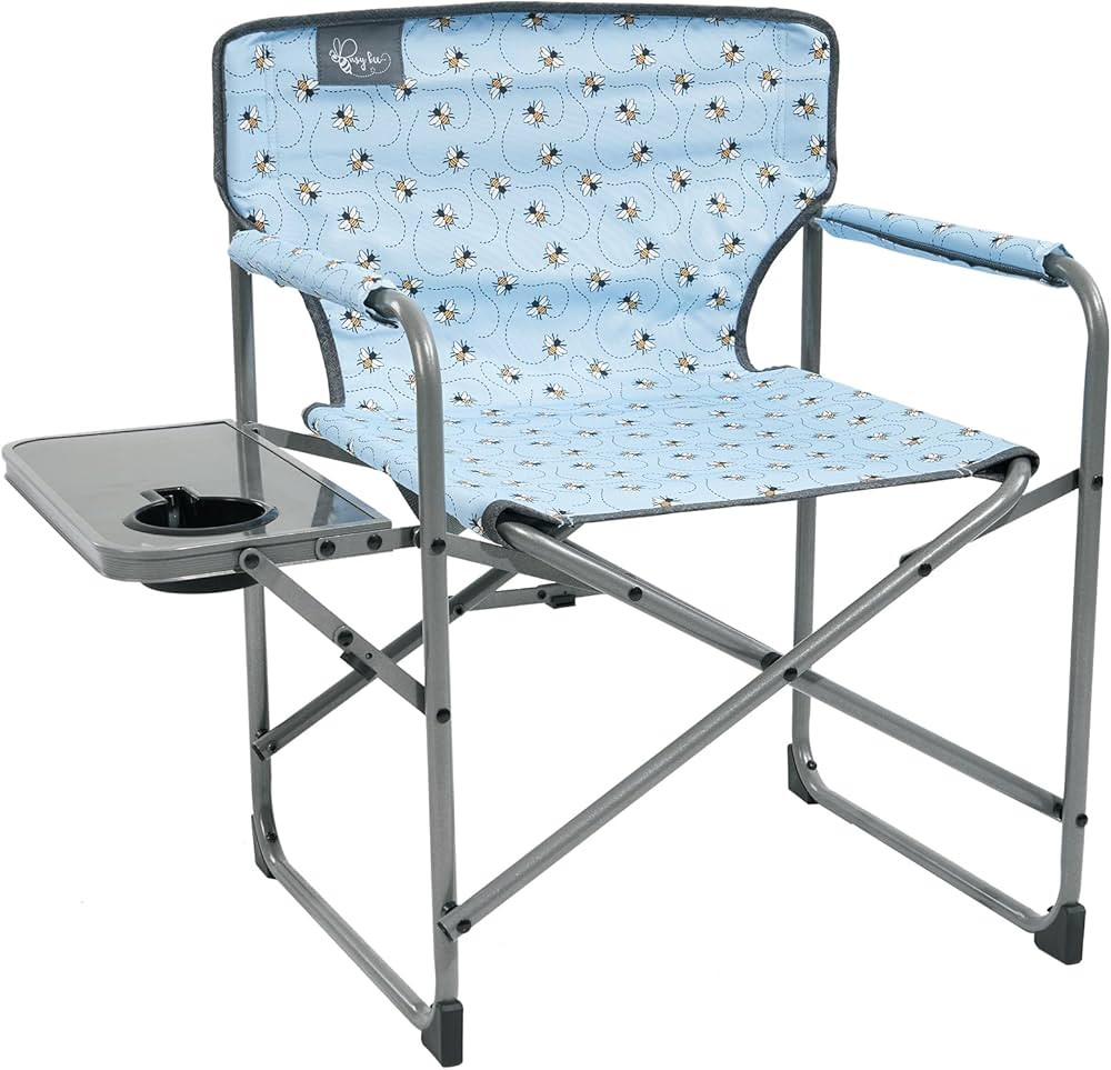 Busy Bee Kids Director Camping Chair with Foldable Side Table, Lightweight, Flat Folding and Comp... | Amazon (US)
