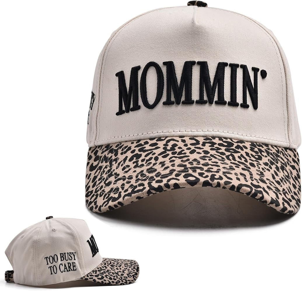 Mommin Trucker Hat for Women and Men, Embroidered Mom Baseball Cap, Adjustable Canvas Snapback | Amazon (US)