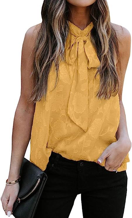 Valphsio Womens Lace Crochet Tank Tops Sleeveless Halter Scallop Clubwear Blouse Tops | Amazon (US)