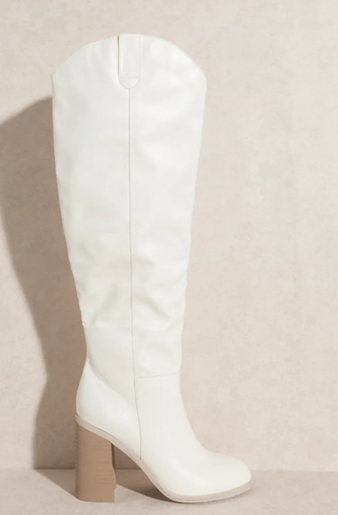 Boot Scootin Boots - Cream White | Hazel and Olive